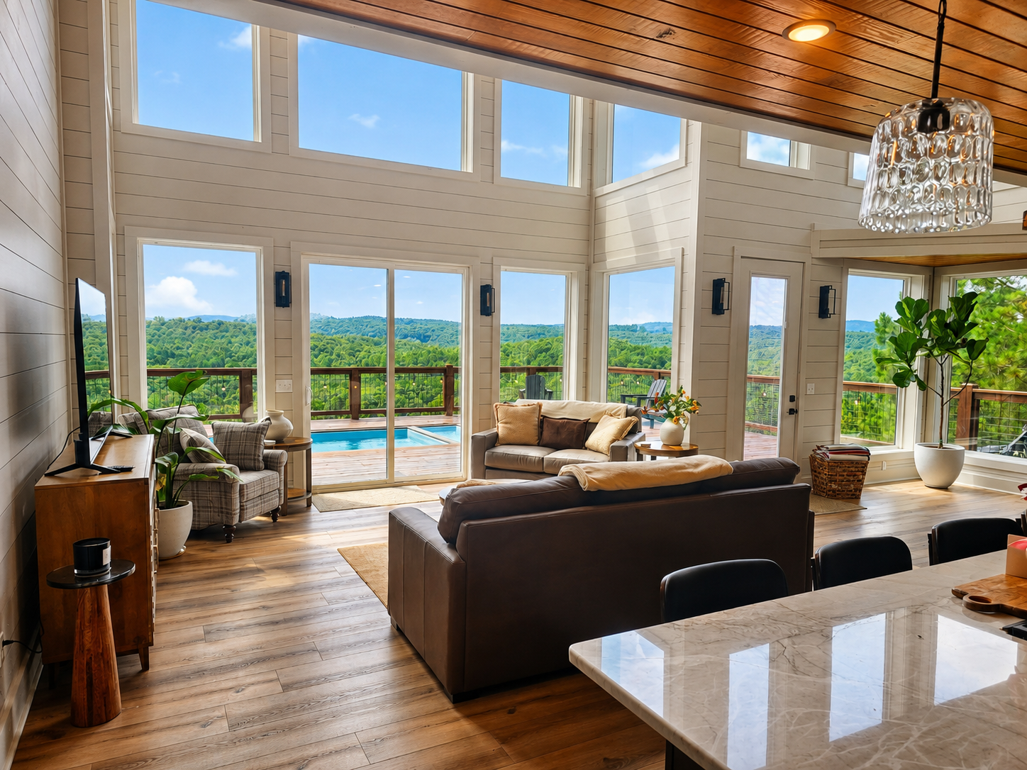 Living room inside Crow's Nest